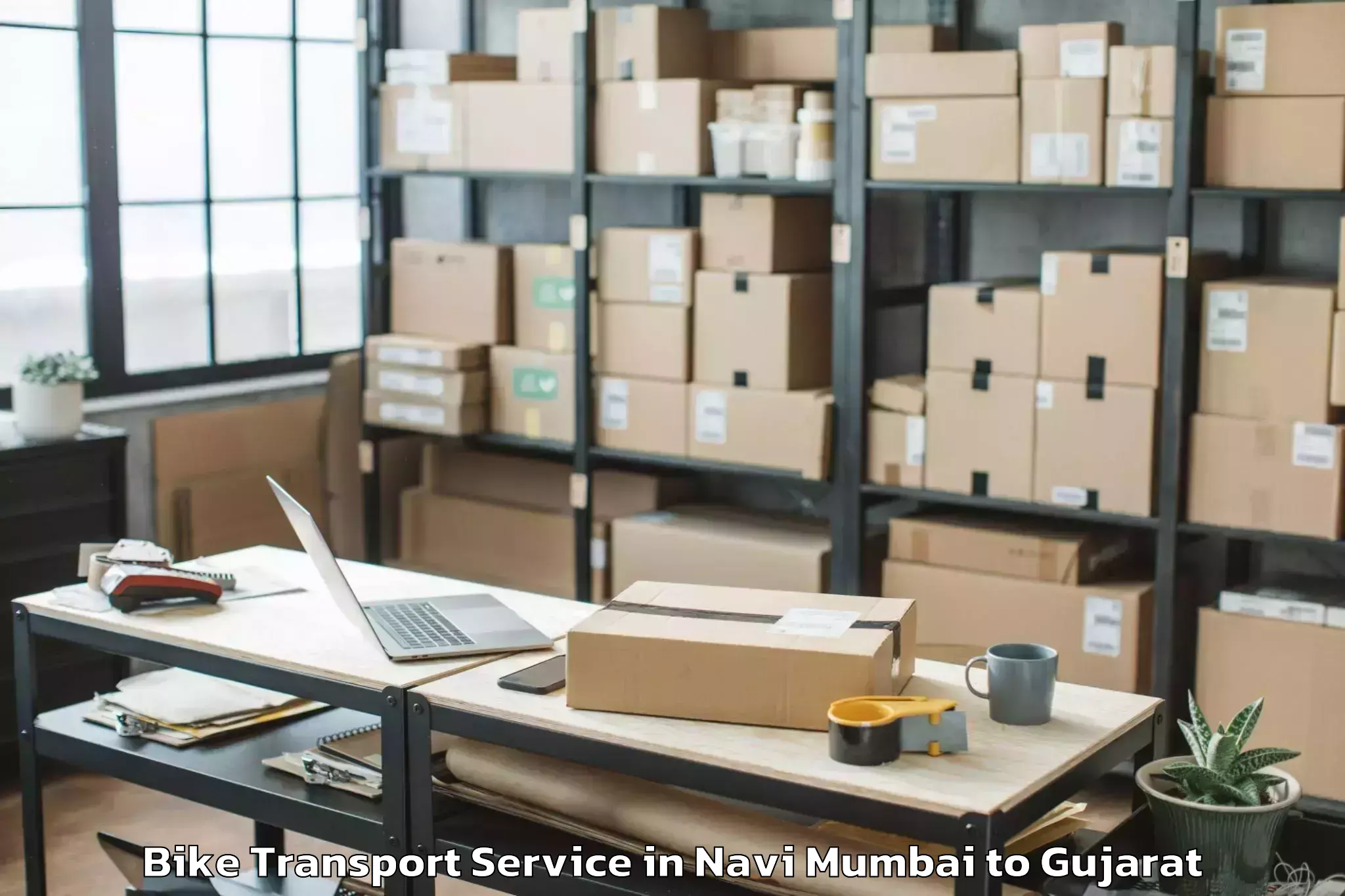 Expert Navi Mumbai to Gsfc University Vadodara Bike Transport